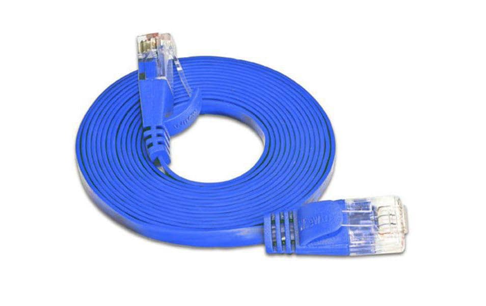 SLIM Slimpatchkabel 15m, Blau, Cat.6