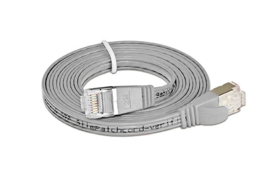 SLIM Slimpatchkabel 7.5m, Grau, Cat.6