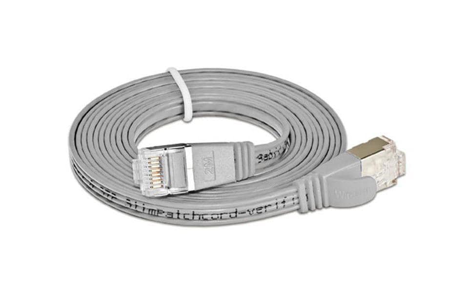 SLIM Slimpatchkabel 25m, Grau, Cat.6