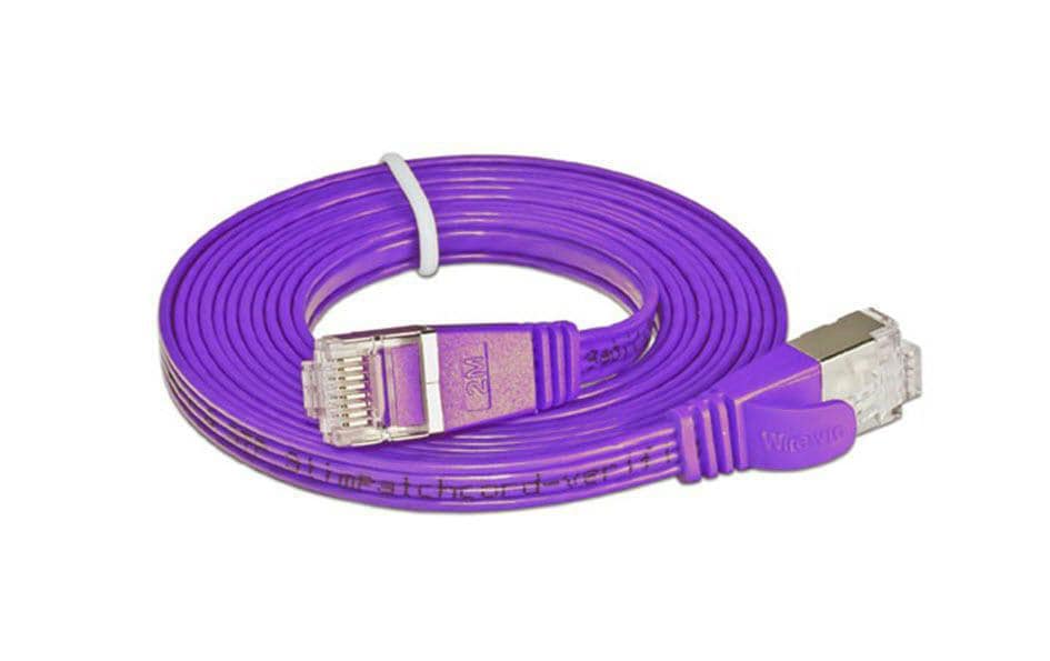 SLIM Slimpatchkabel 20m, Violet, Cat.6