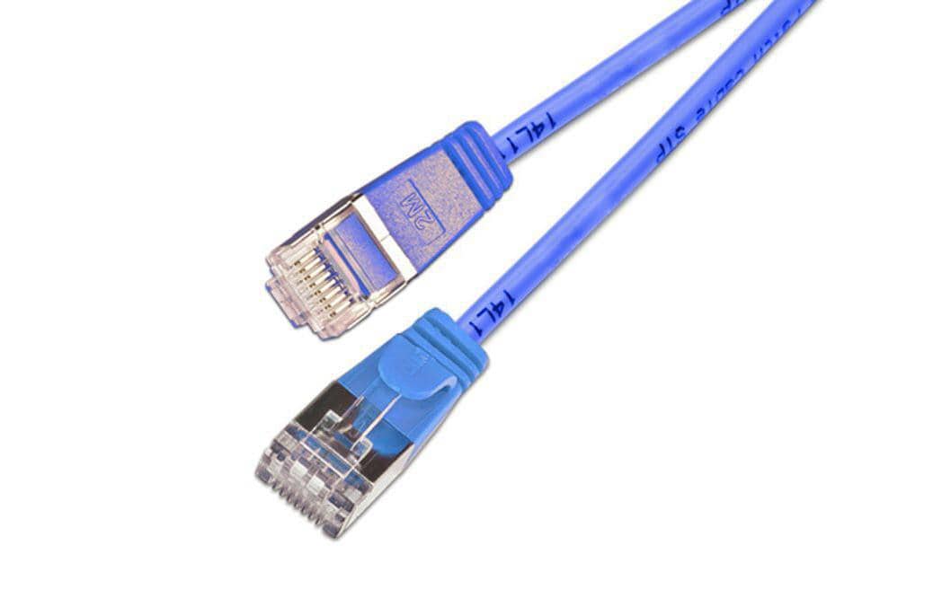 SLIM Slimpatchkabel 7.5m, Blau, Cat.6