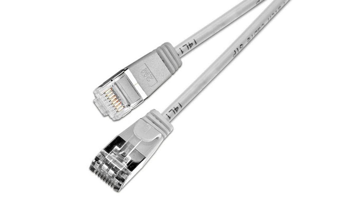 SLIM Slimpatchkabel 1m, Grau, Cat.6