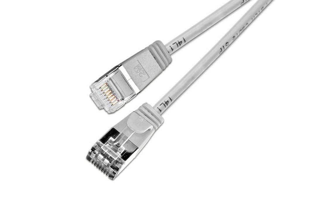SLIM Slimpatchkabel 2m, Grau, Cat.6