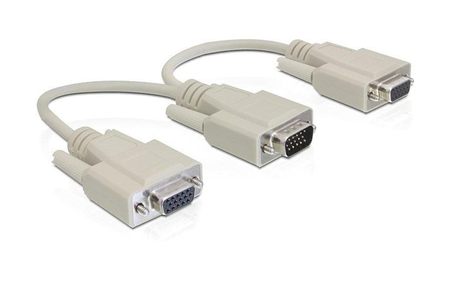 Delock Kabelsplitter SVGA: HD15-HD15 M/MF