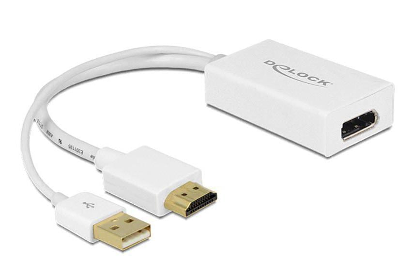 Monitoradapter HDMI zu DP1.2, weiss