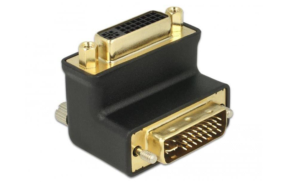 Adapter DVI-I Stecker auf DVI-I Buchse 90°