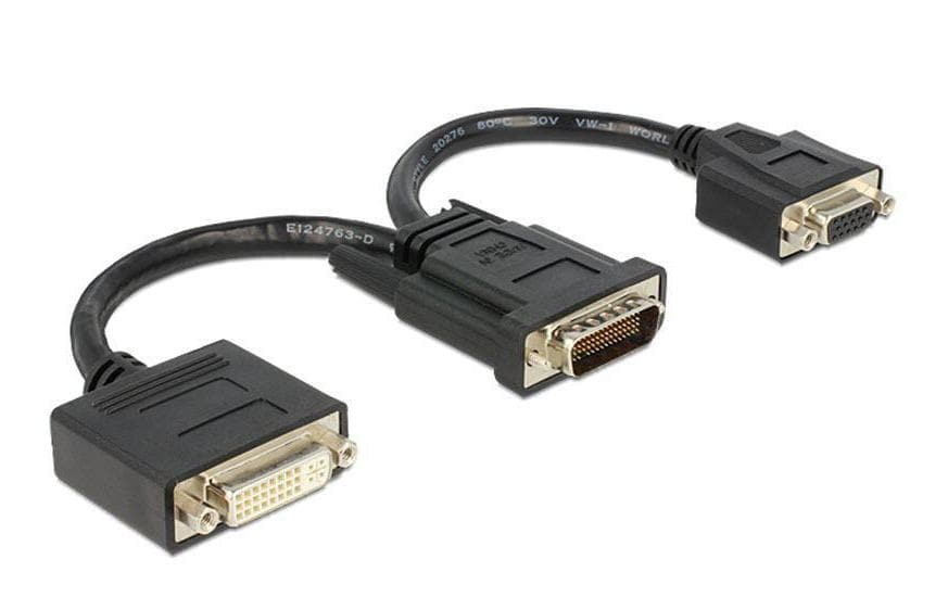 Delock DMS-59 zu 1xDVI+91xVGA Adapter, 20cm
