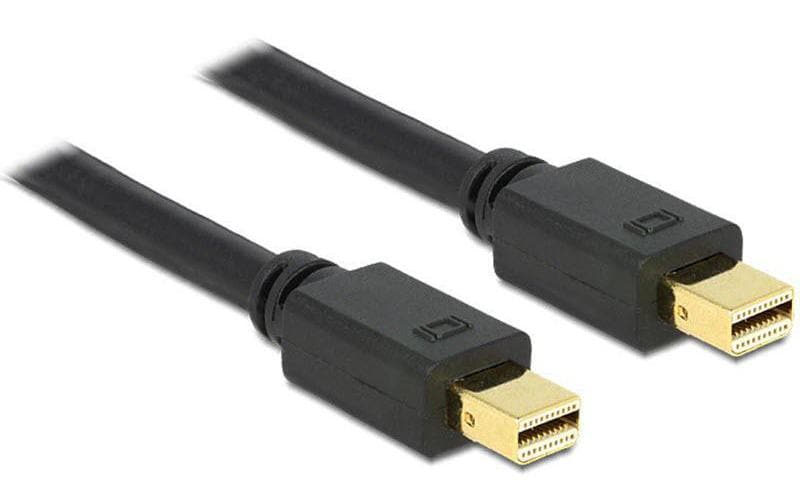 Mini-Displayportkabel 1m, schwarz, DP1.2