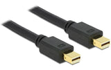 Mini-Displayportkabel 5m, schwarz, DP1.2