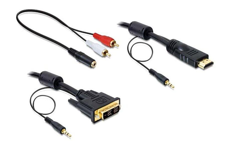 HDMI zu DVI-D Kabel mit Audio, 2m