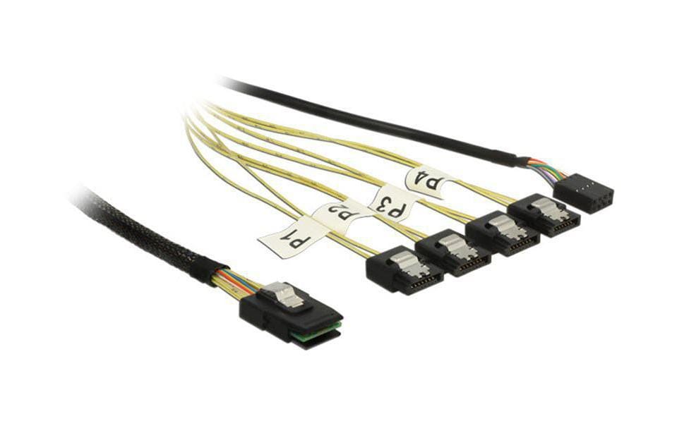 Reverse SAS Kabel: 4xSATA - SFF8087, 0.5m