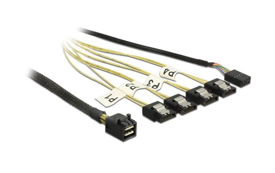 Reverse SAS Kabel: 4xSATA - SFF-8643, 1m