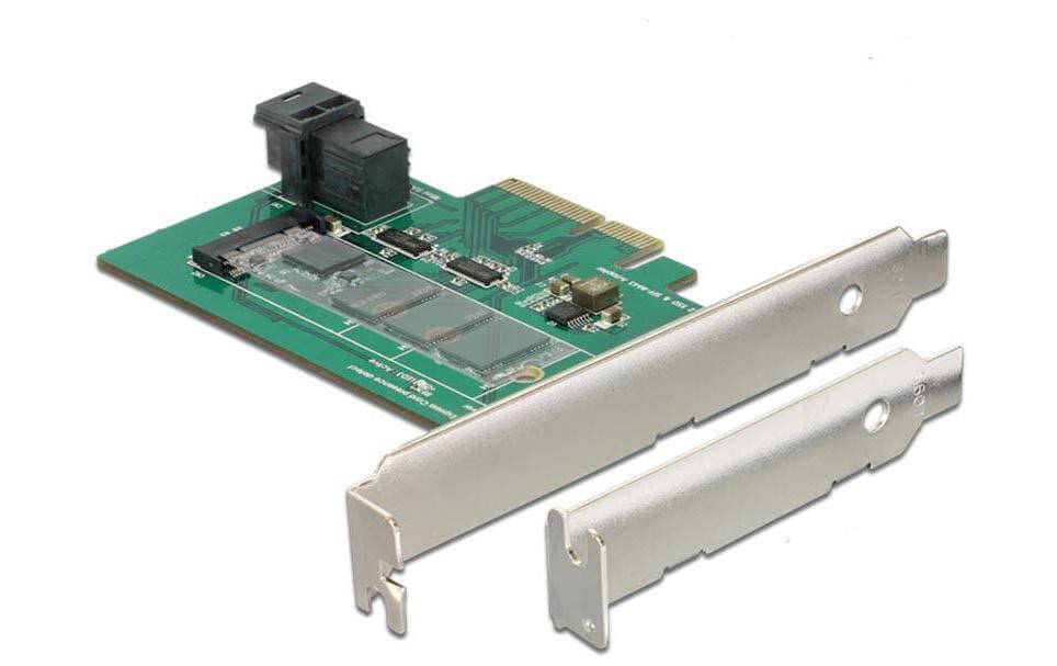 DeLock PCI-Express-x4 Kontroller,Low Profil