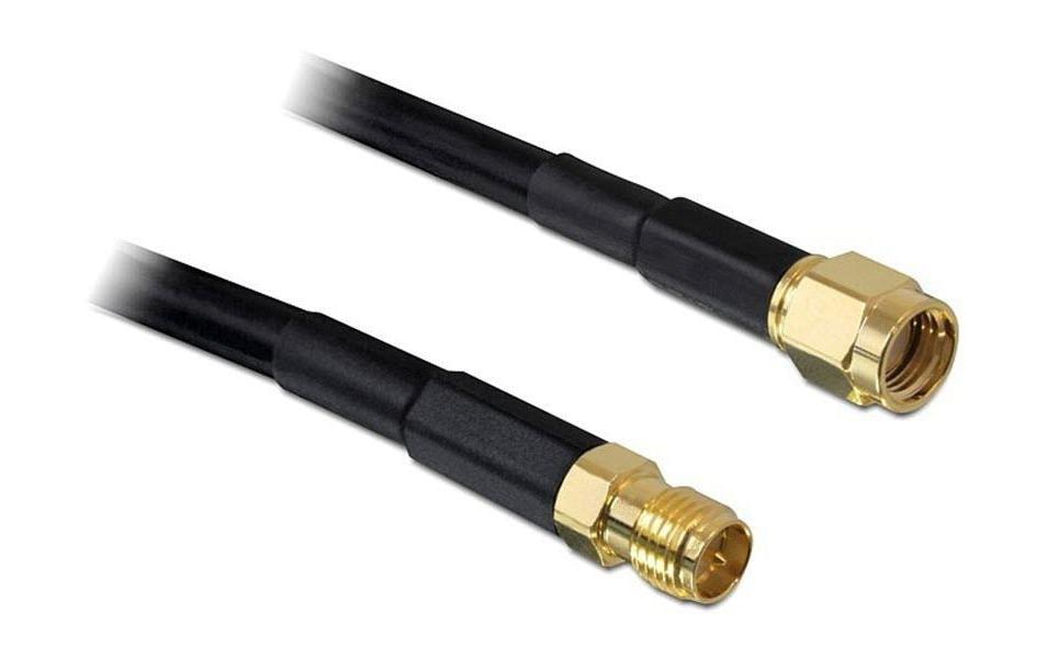 Delock, Antennenkabel RP-SMA zu RP-SMA, 5 m