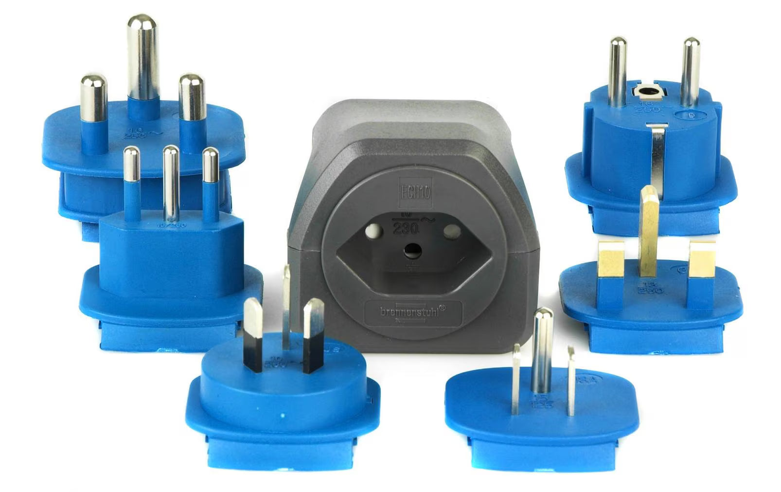 Reiseadapter für 3-pol/2-pol Anschlüsse