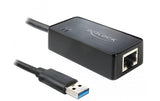 Delock: USB3.0 zu LAN Adapter, schwarz