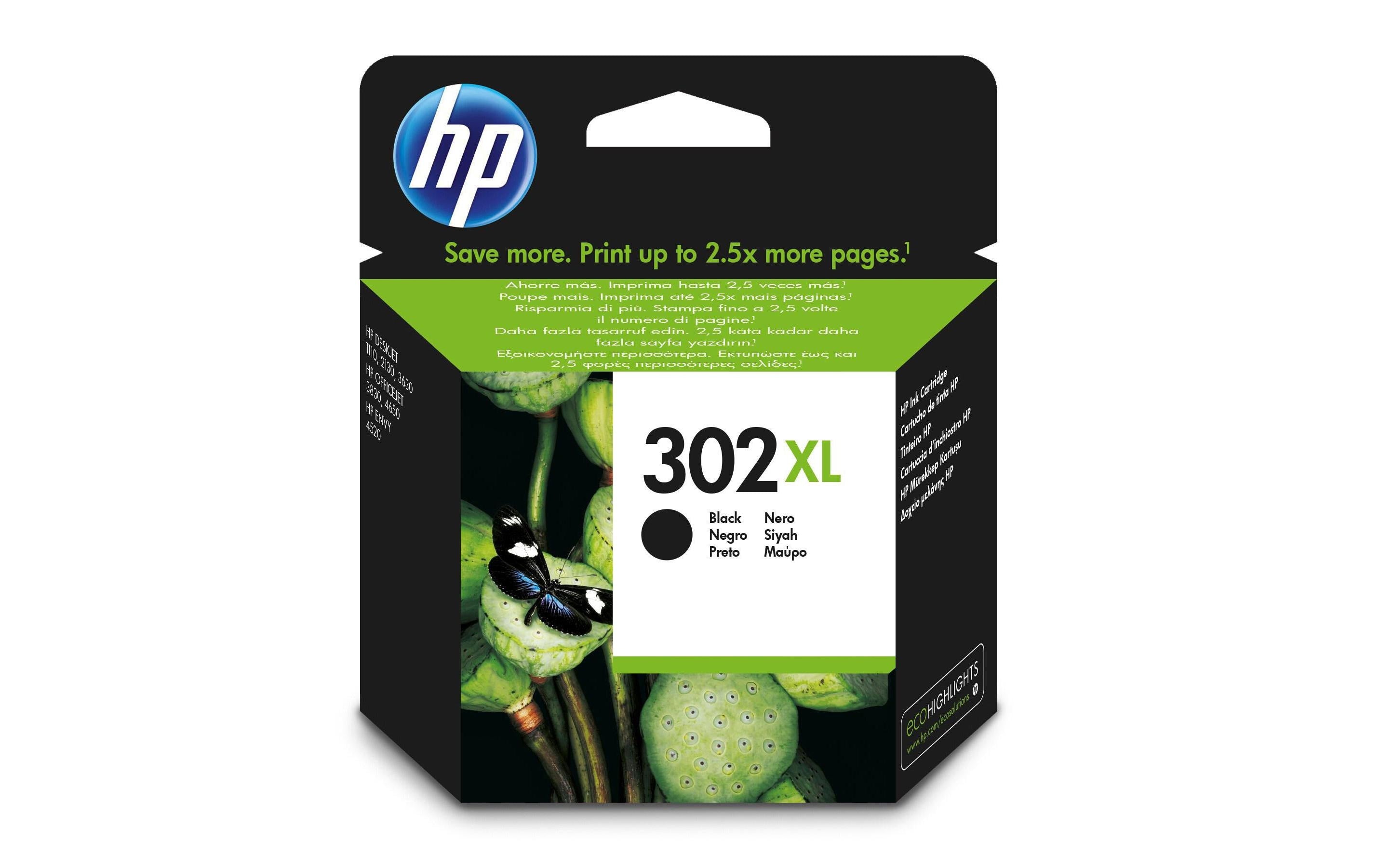 HP, Tinte Nr. 302XL (F6U68AE) Black