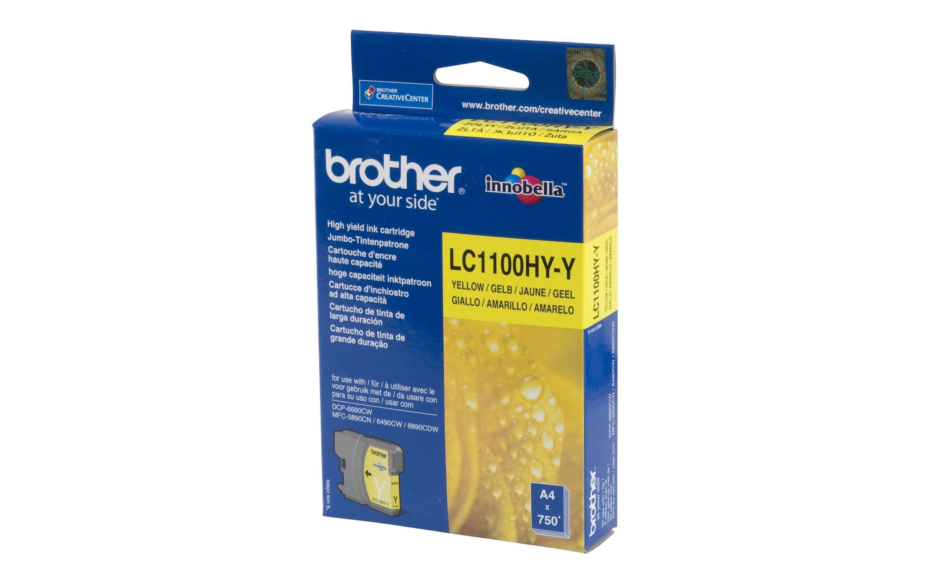 Tinte Brother LC-1100HYY, yellow