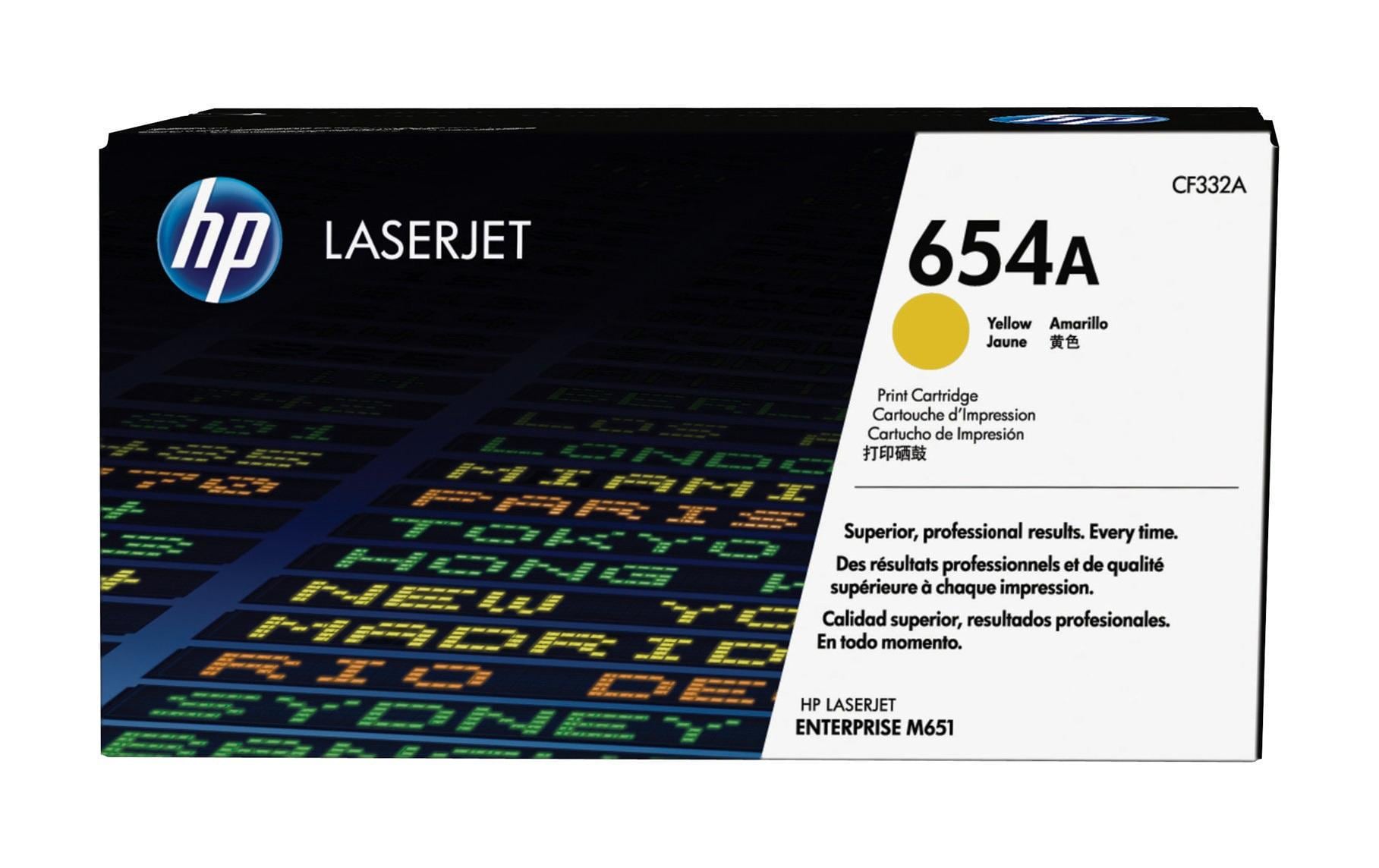 HP, Toner Nr. 654A (CF332A) Yellow