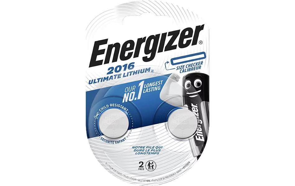 ENERGIZER Knopfzelle ULTI CR 2016 2 Stück