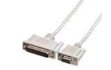 Serielles Druckerkabel DB9-Bu zu DB25-St