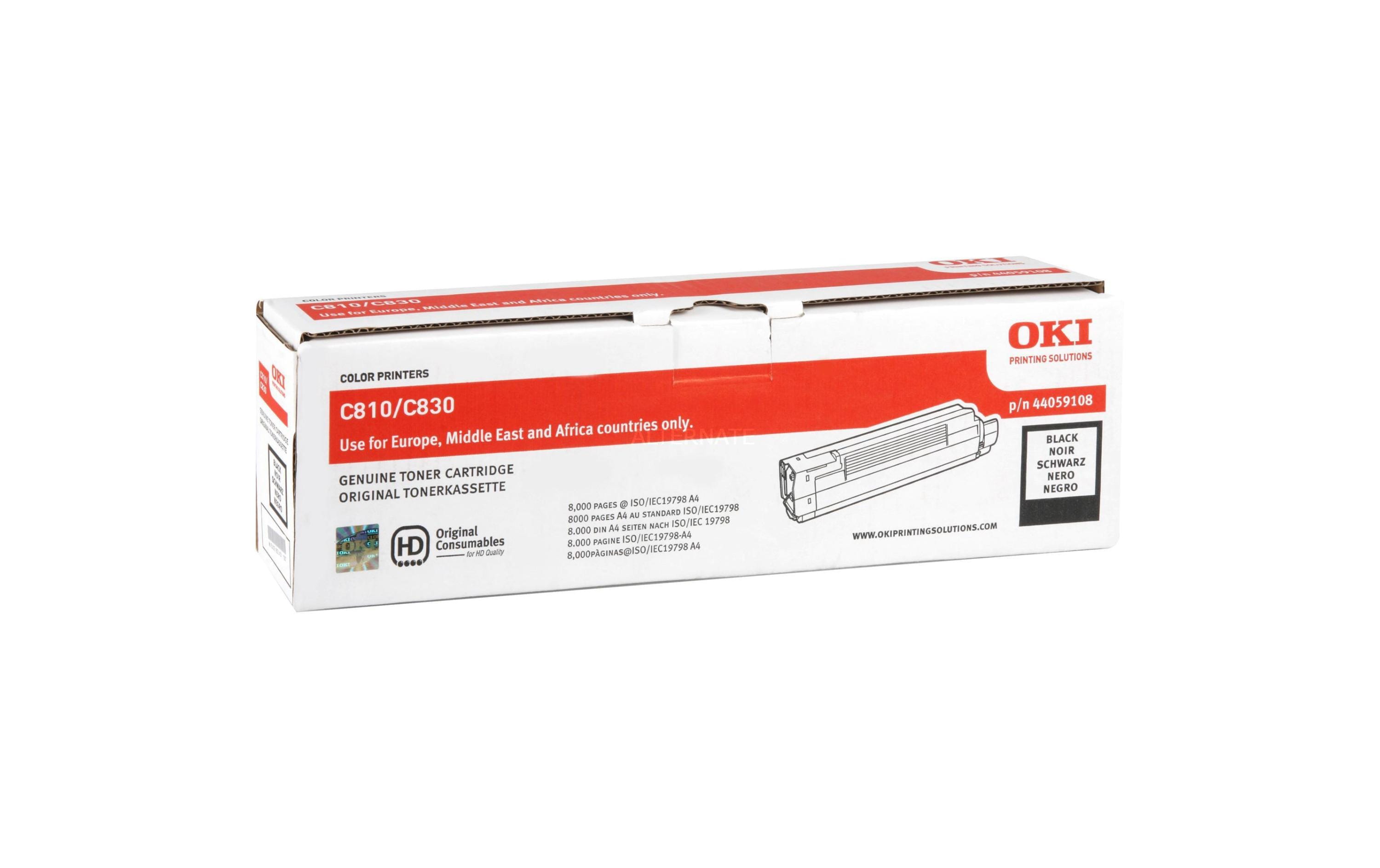 Toner black zu OKI C810/830