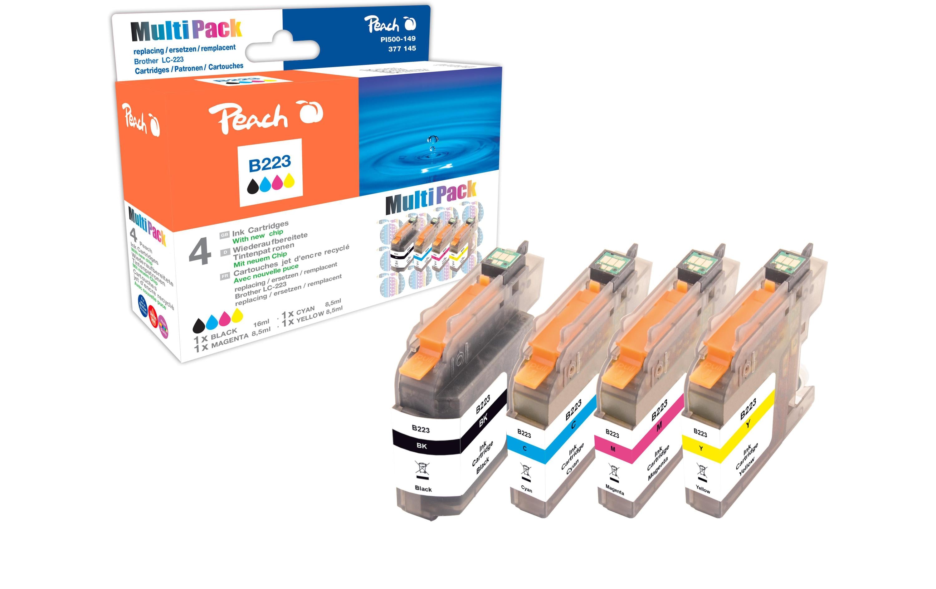 Peach Tinte Brother LC-223 Multipack