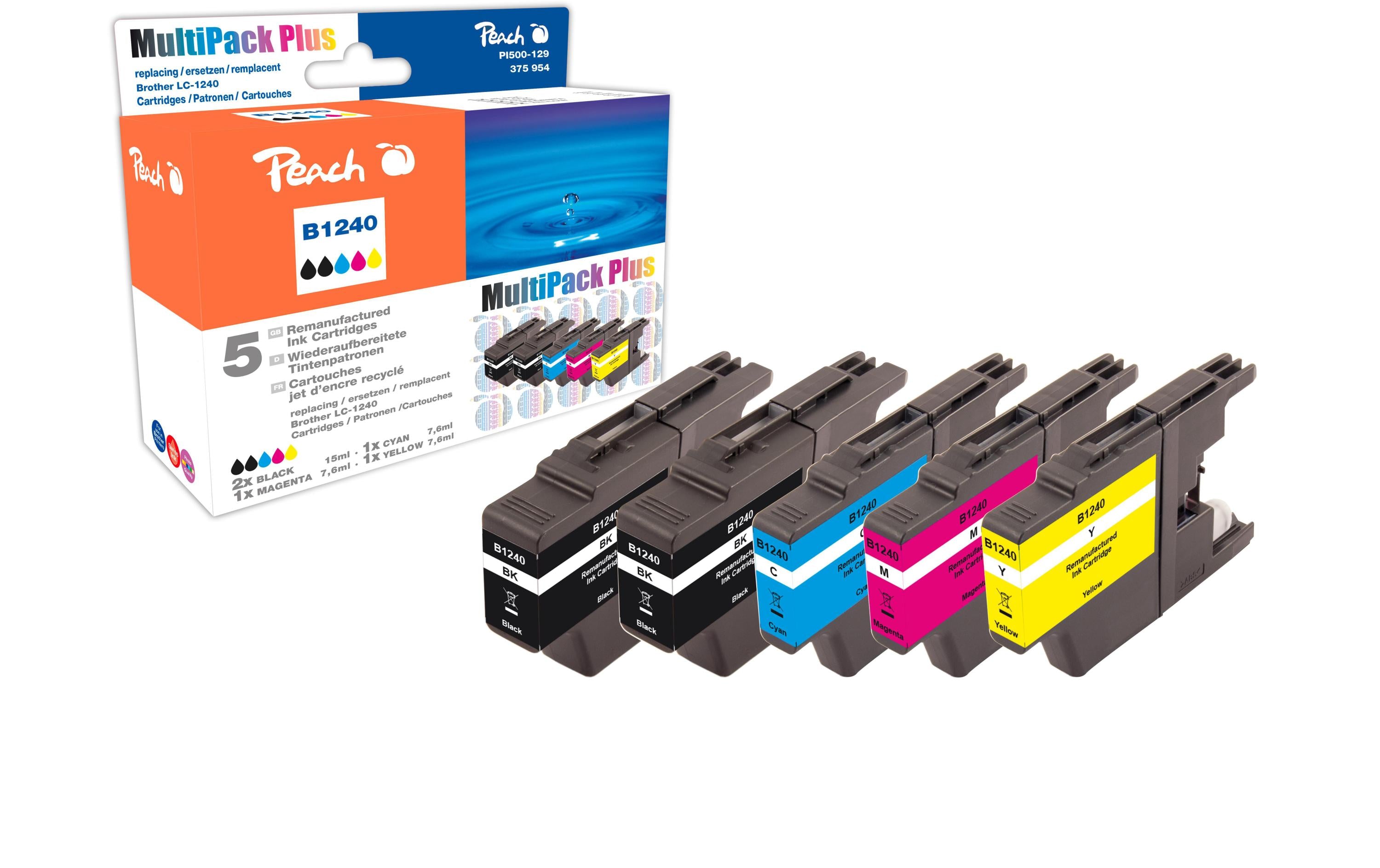 Peach Tinte Brother LC-1240 Combi Pack