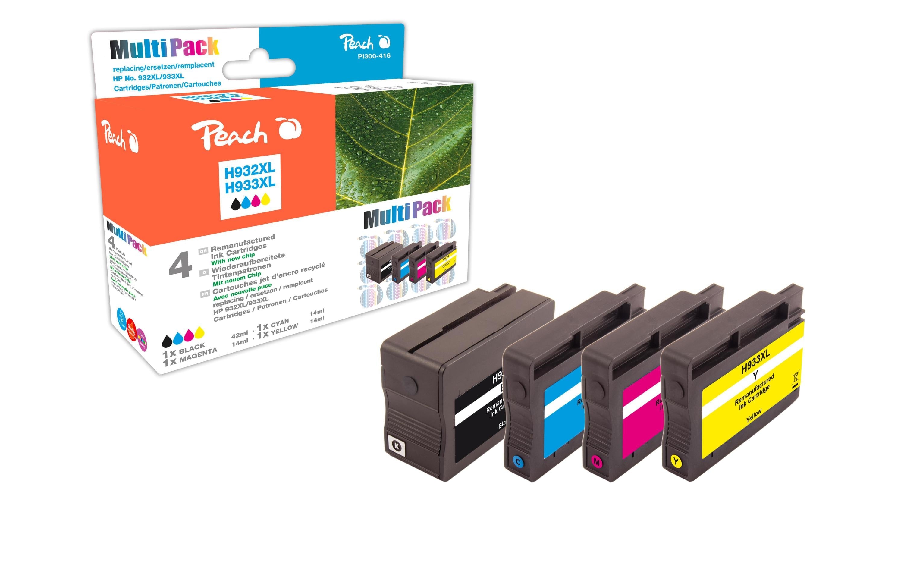Peach Tinte HP932XL/933XL Multipack