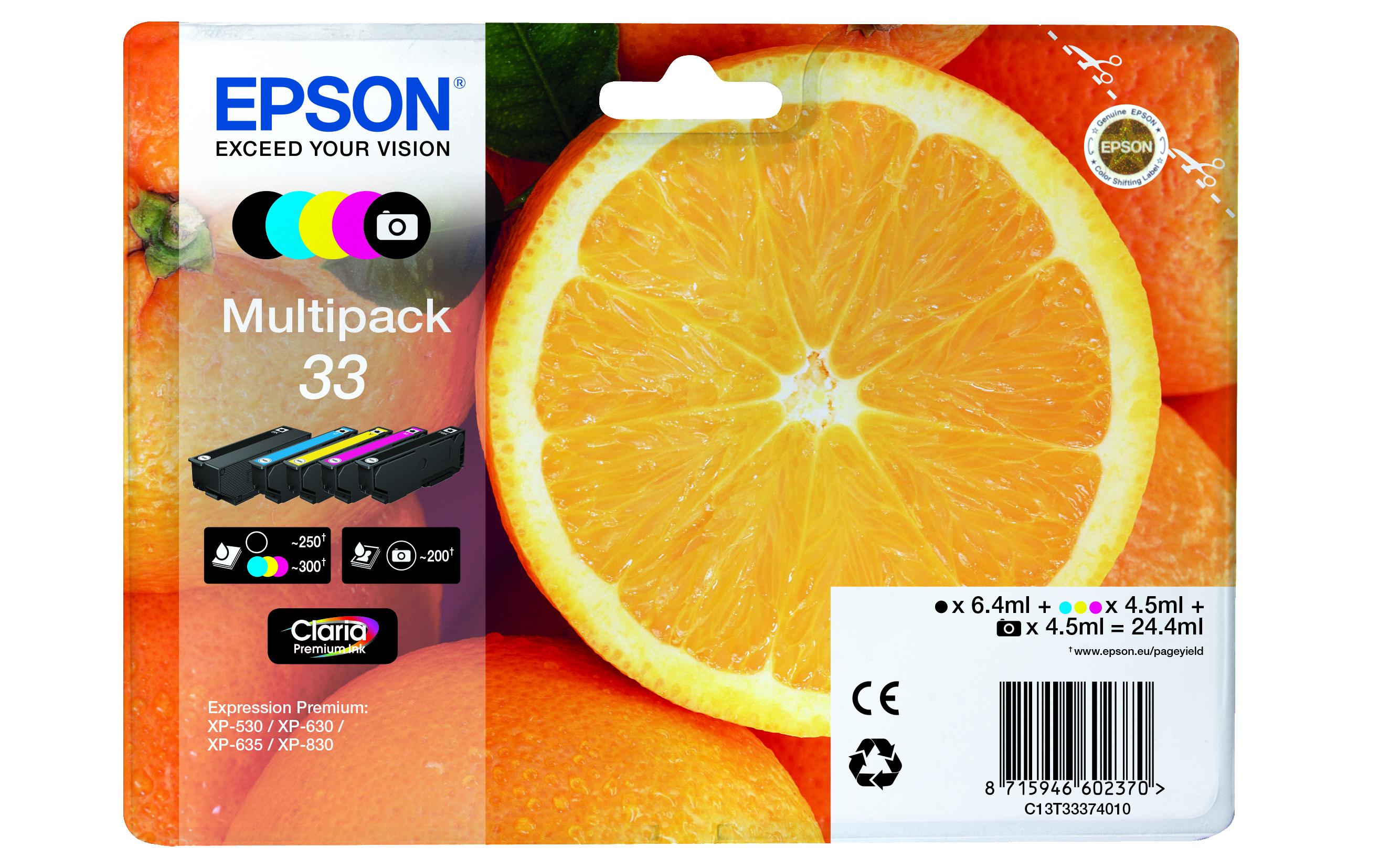 Tinte Epson T33374010 Multipack,bk,c,m,y