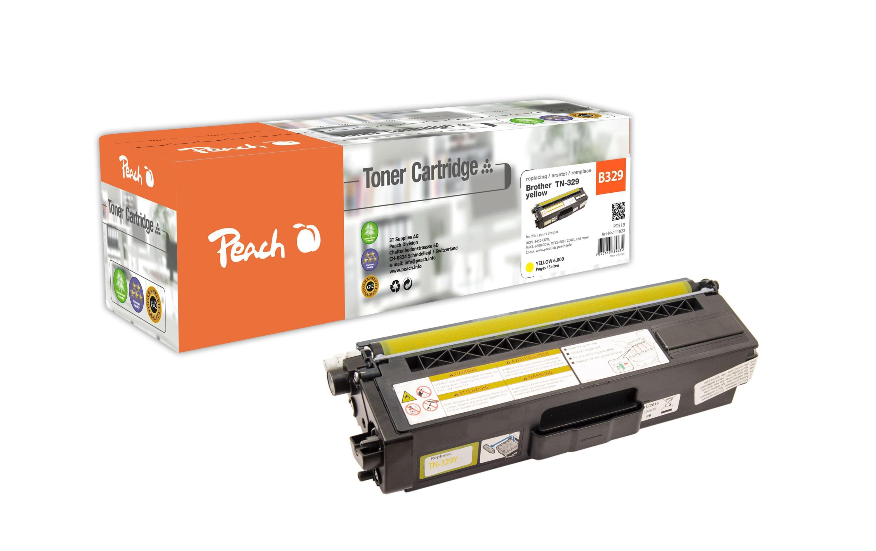 Peach Toner Brother TN-329Y