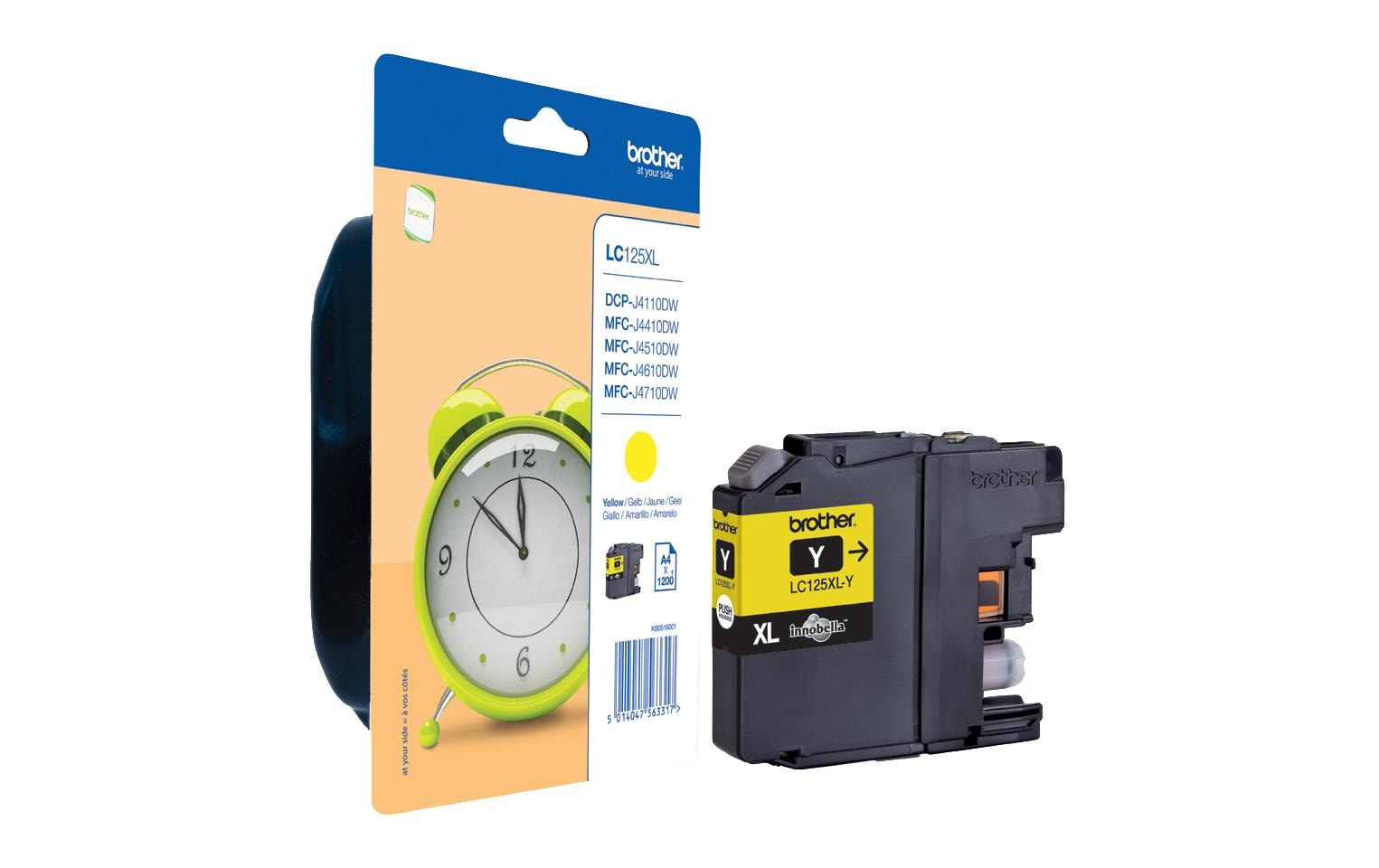 Tinte Brother LC-125XLY, yellow