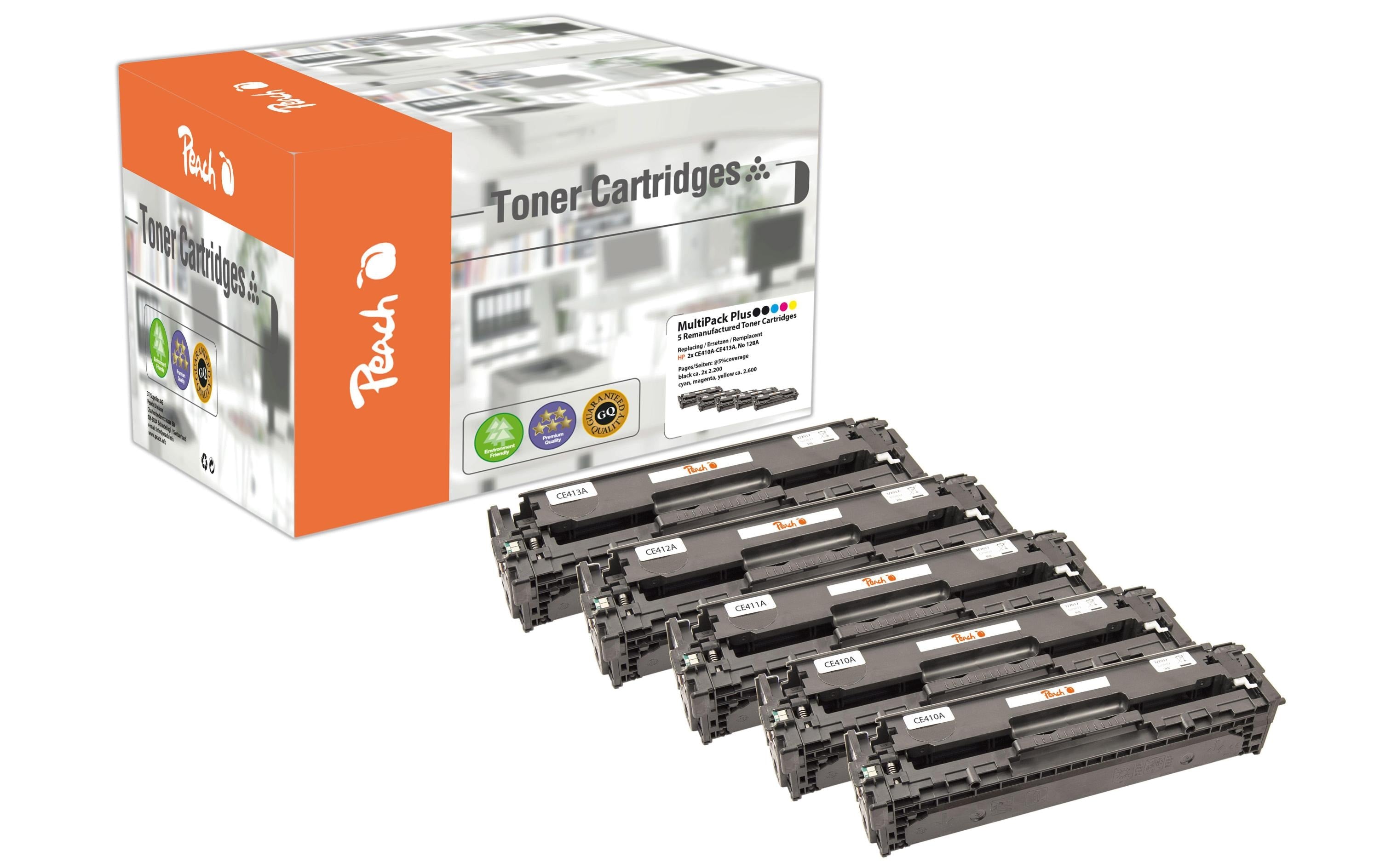 Peach Toner HP CE41A-Serie Multipack Plus