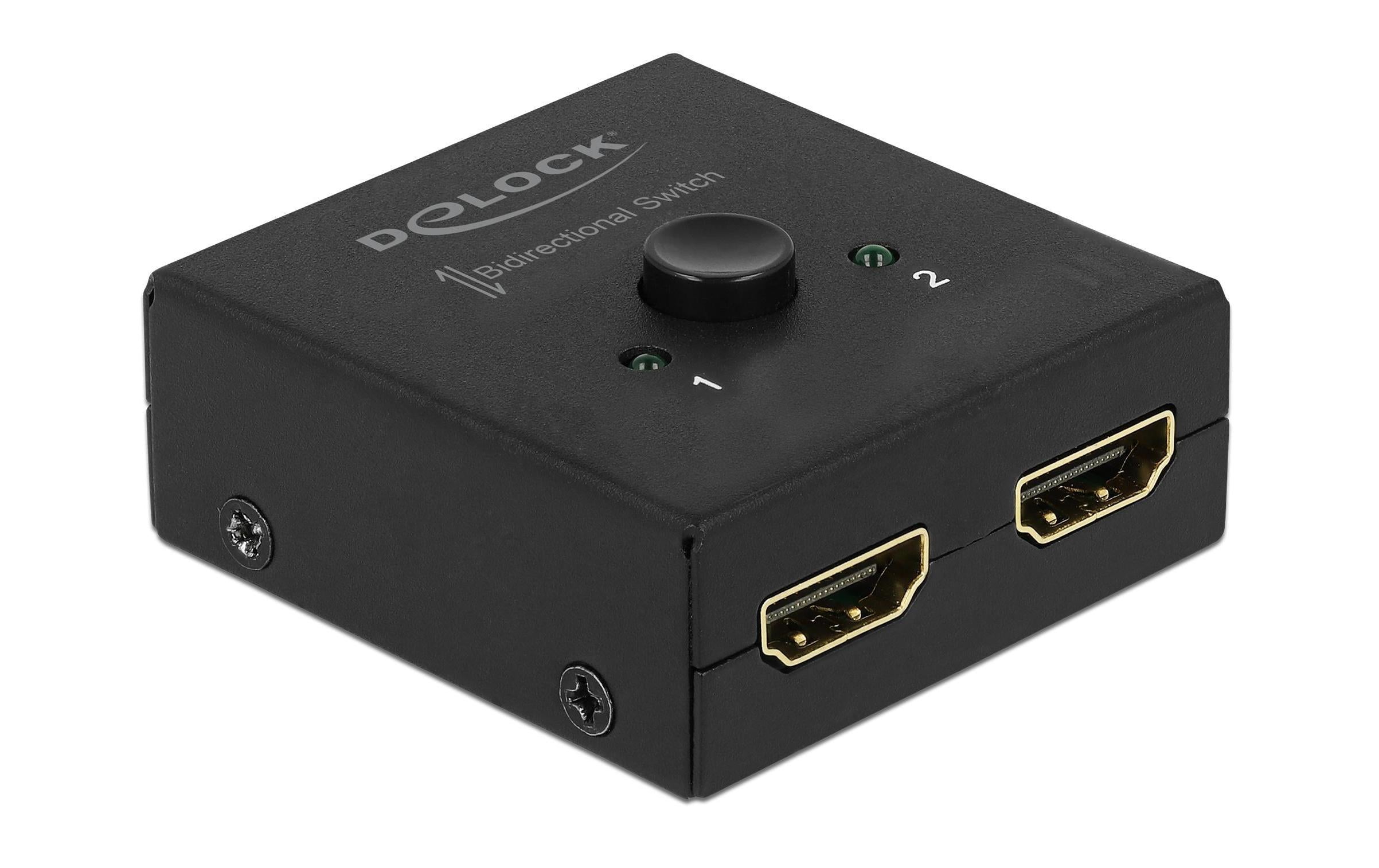 Delock 2 Port HDMI Switch&Verteiler Compact