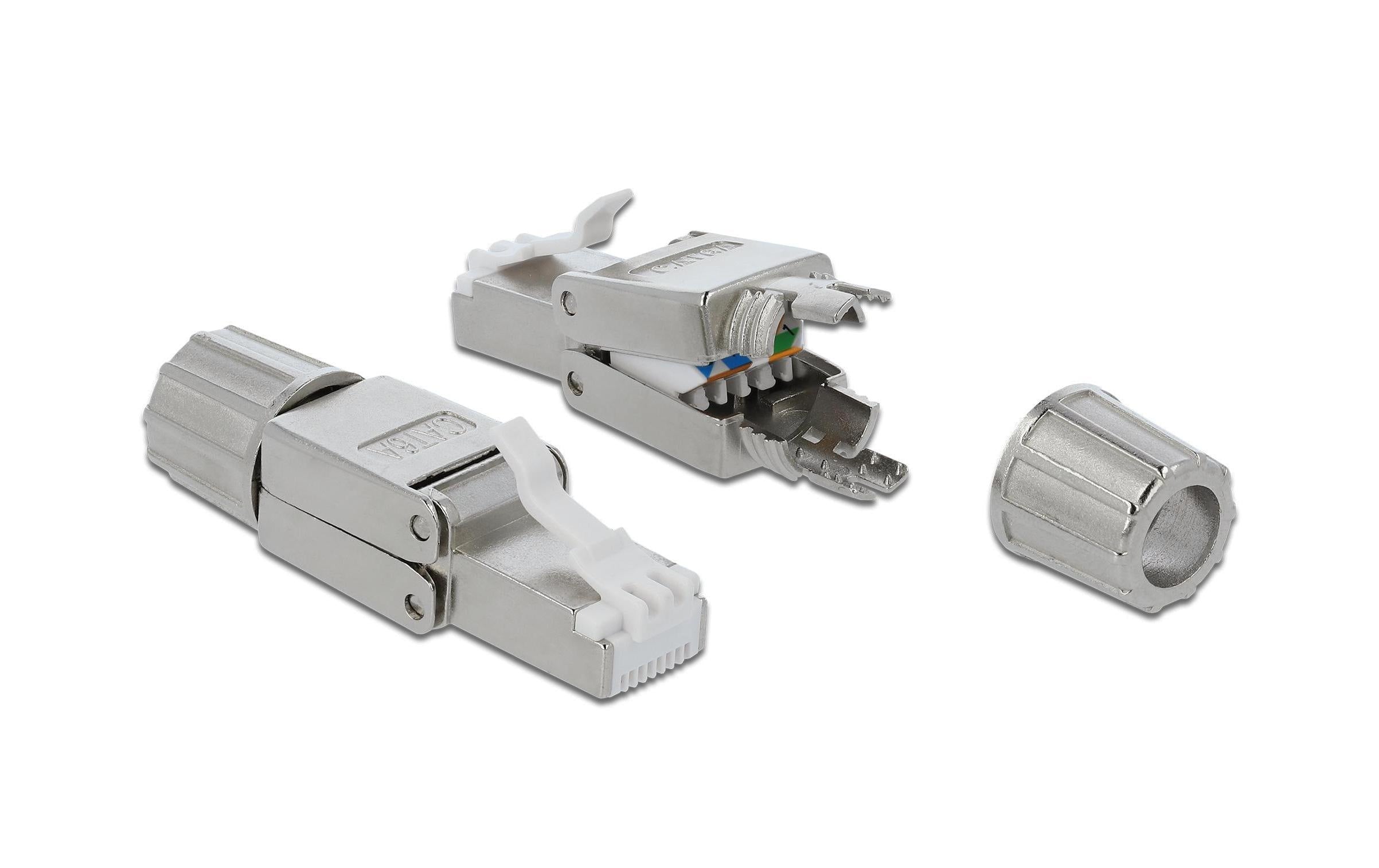 Delock RJ45 Stecker, Cat.6A, verschraubbar