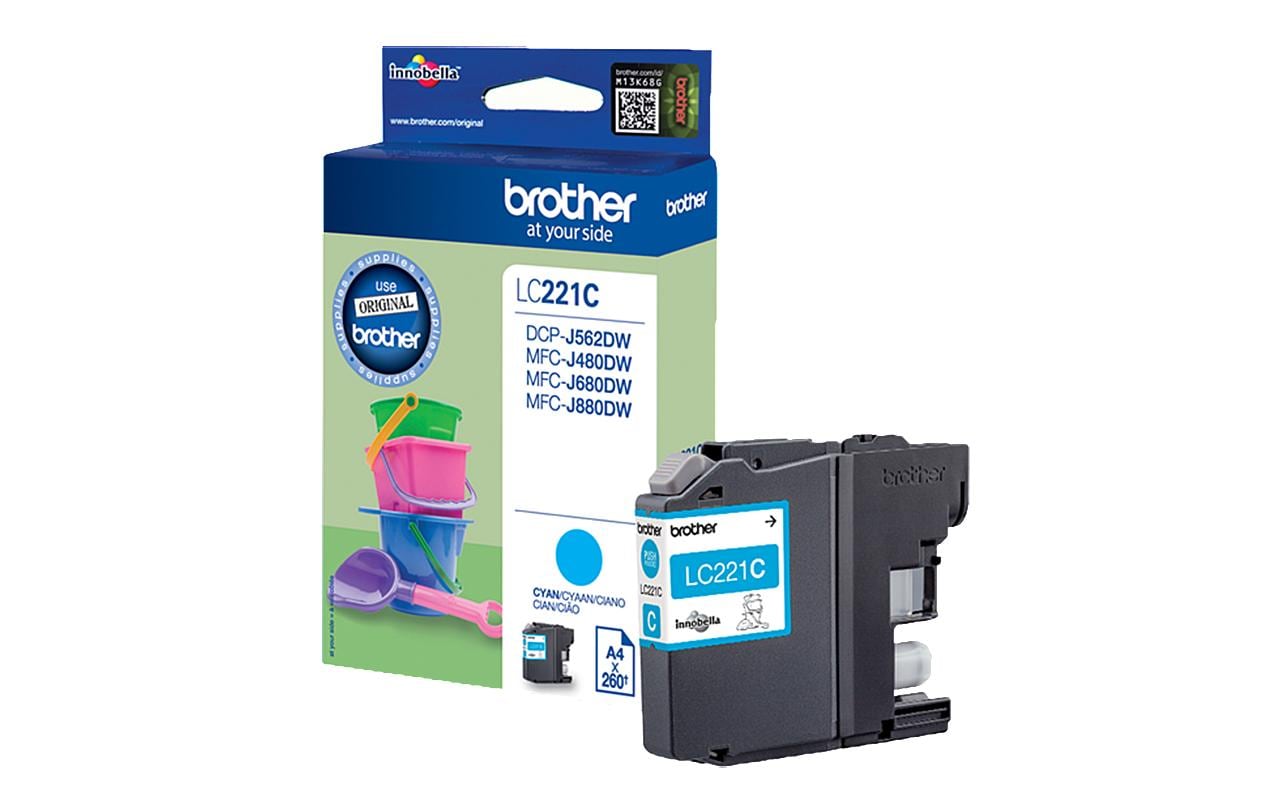 Tinte Brother LC-221C, cyan