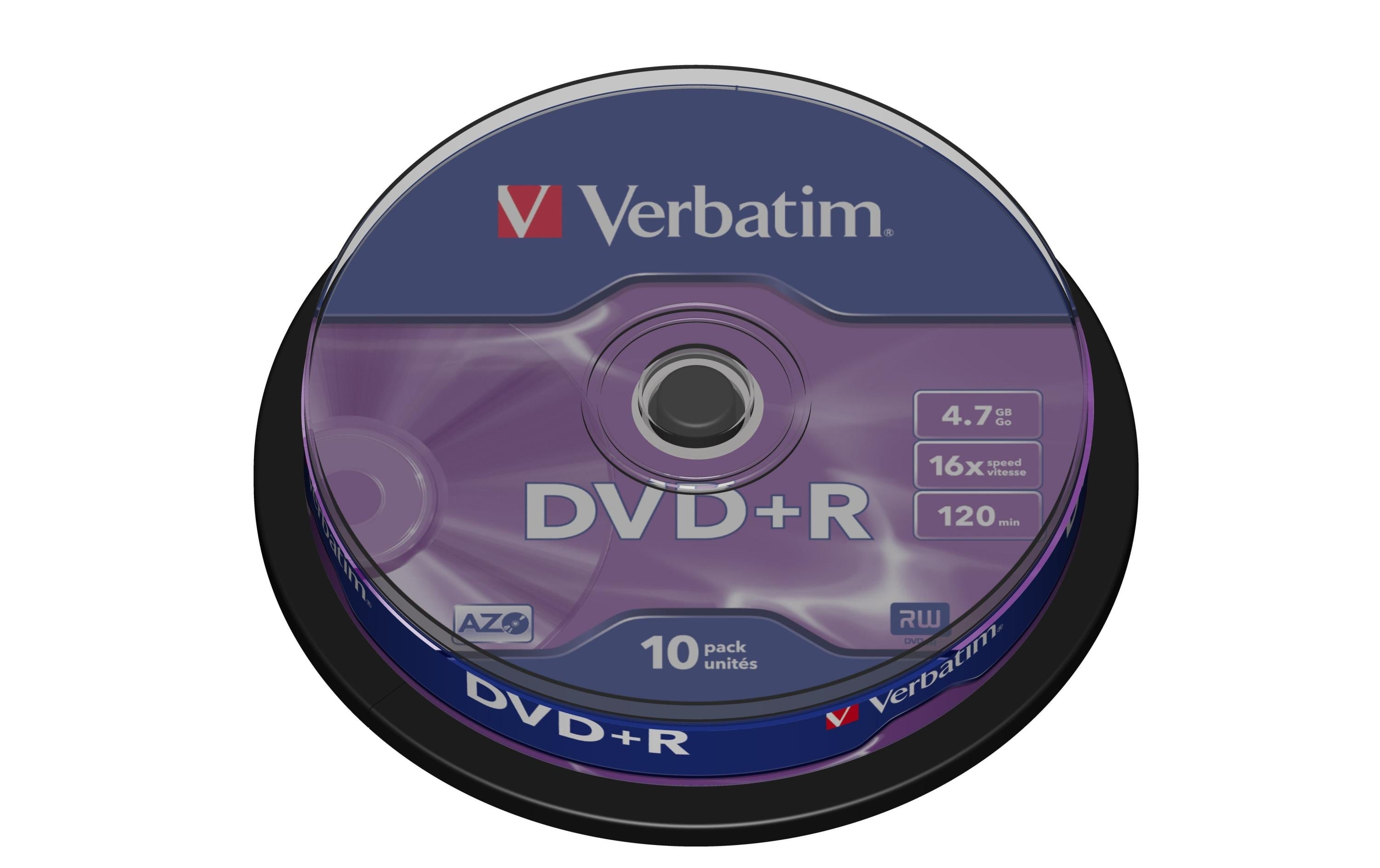 Verbatim DVD+R Medien 4.7GB, 16x,10 Spindel