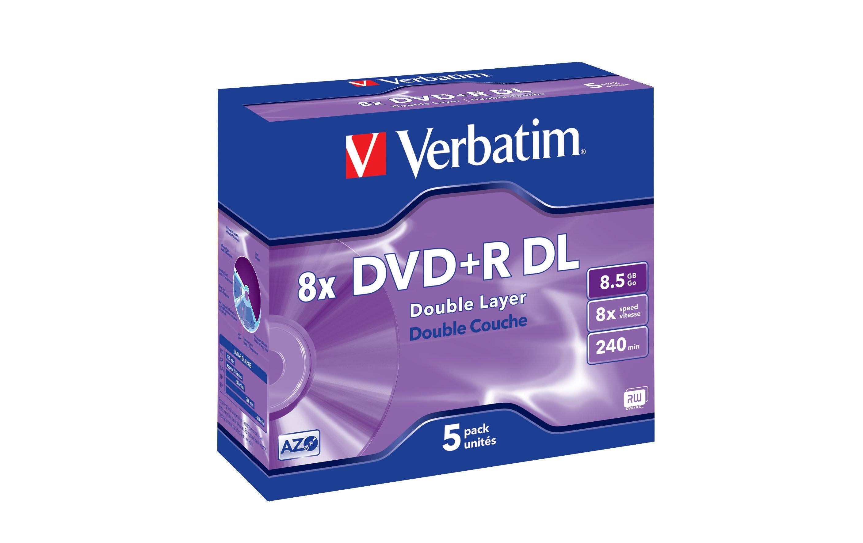 Verbatim DVD+R 8x Double Layer 8.5GB,5P.