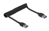 Delock USB3.1 Spiralkabel Typ-A 30-70cm