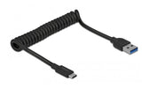 Delock USB3.1 Spiralkabel Typ A-C 30-70cm
