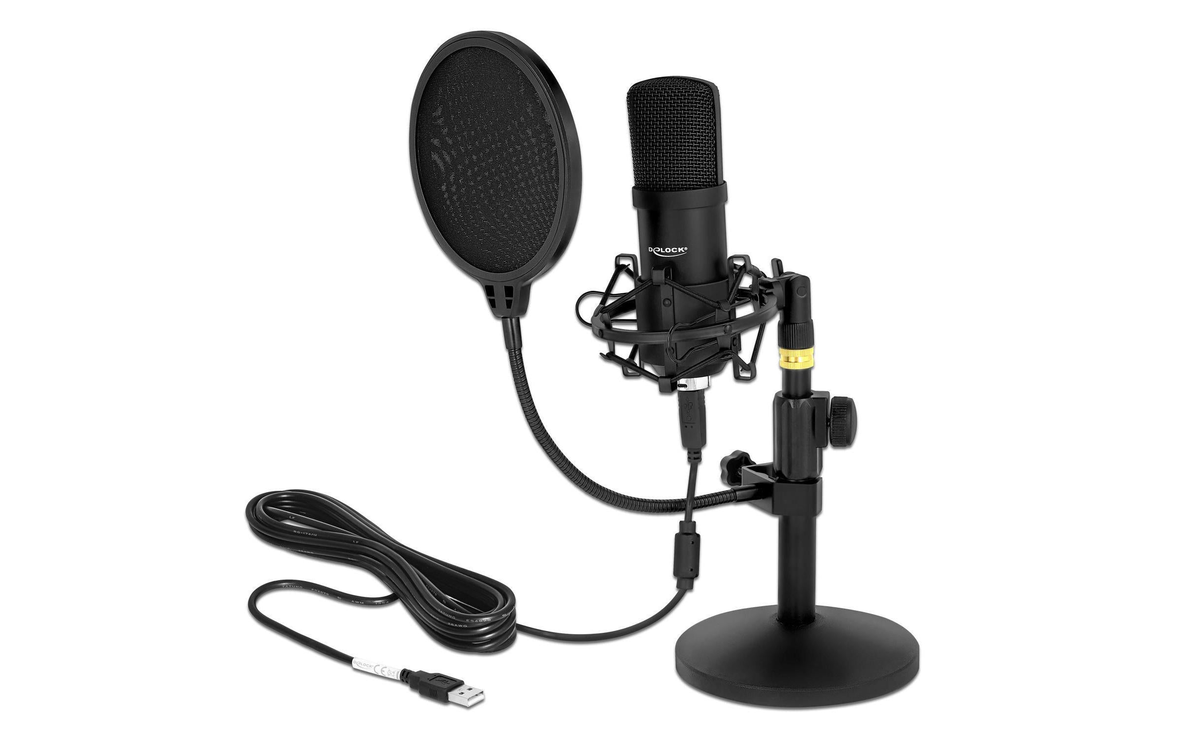 Delock USB Kondensator Mikrophon Set