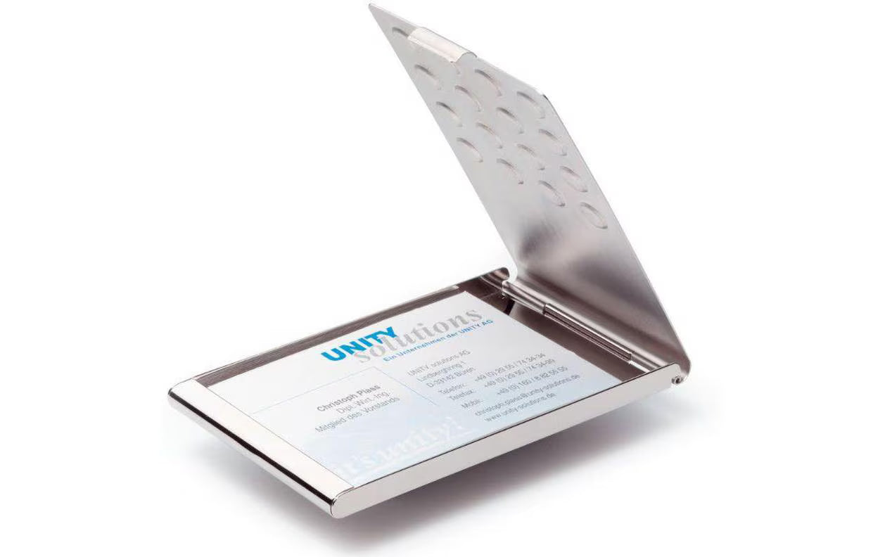 Durable Visitenkartenetui Chrome