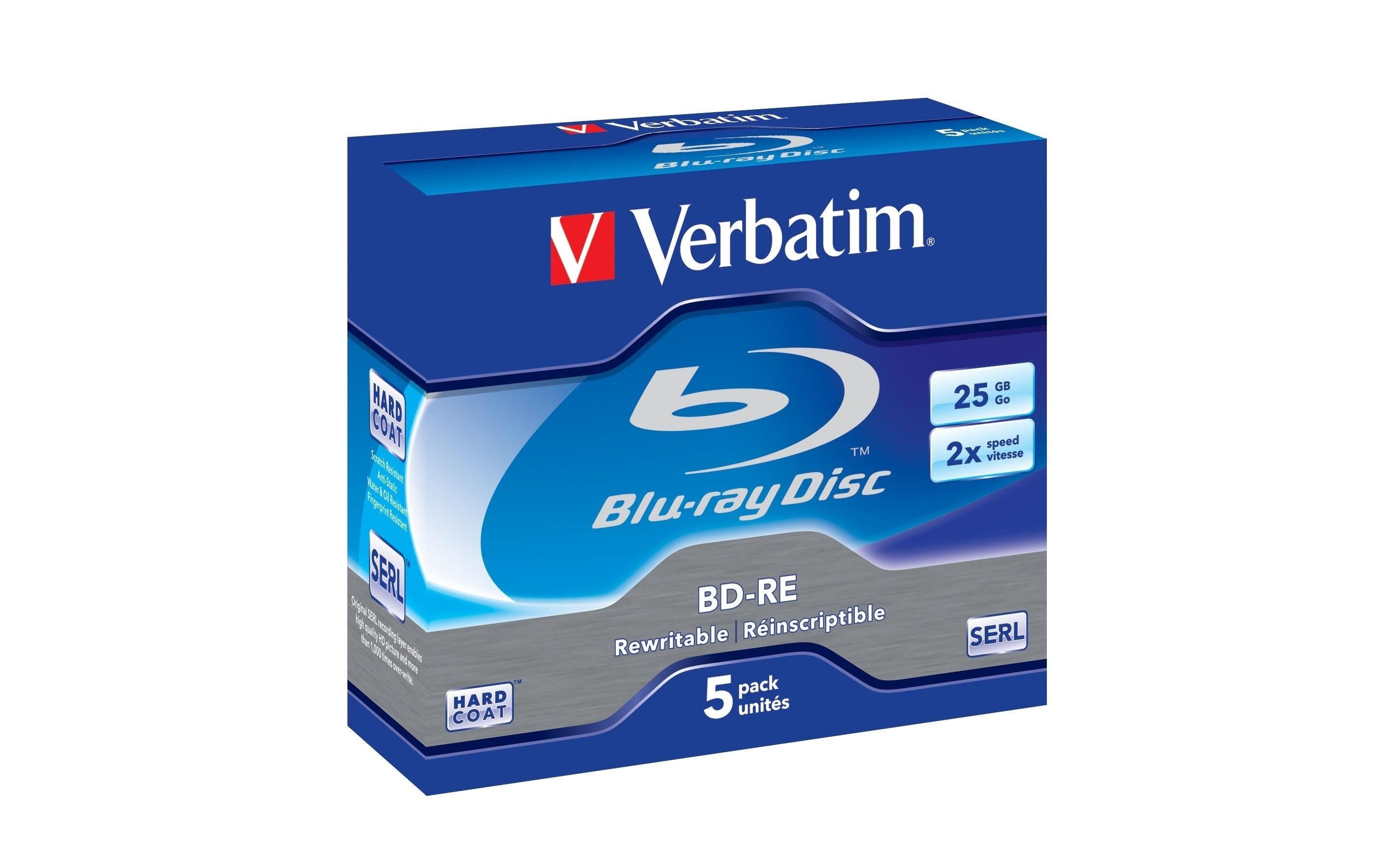 Verbatim BD-RE 2x Single Lay. rewrite, 25GB