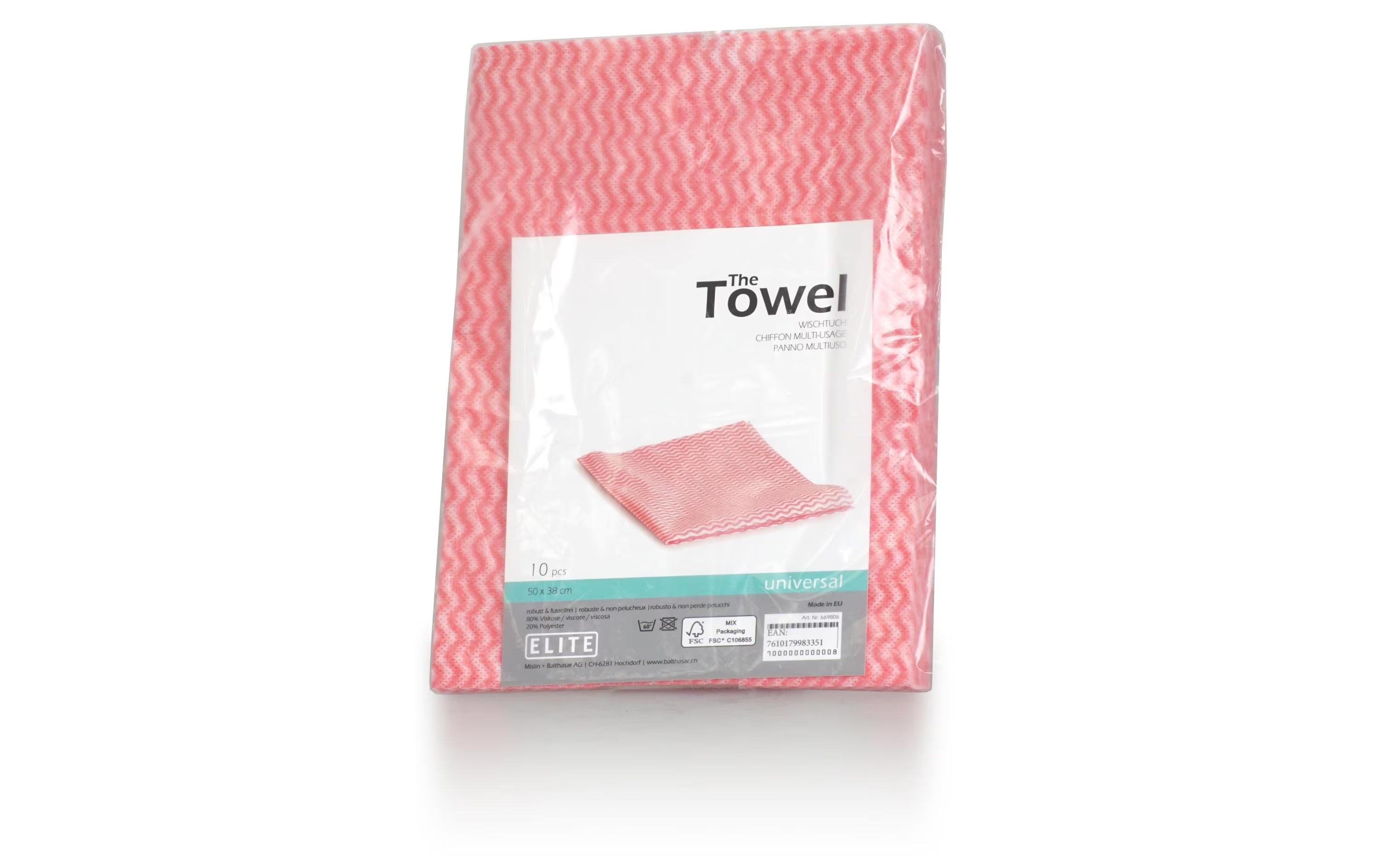 Elite, Allzwecktuch 10 Stück, Rosa