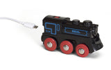 Schwarze Akku-Lok mit Mini-USB