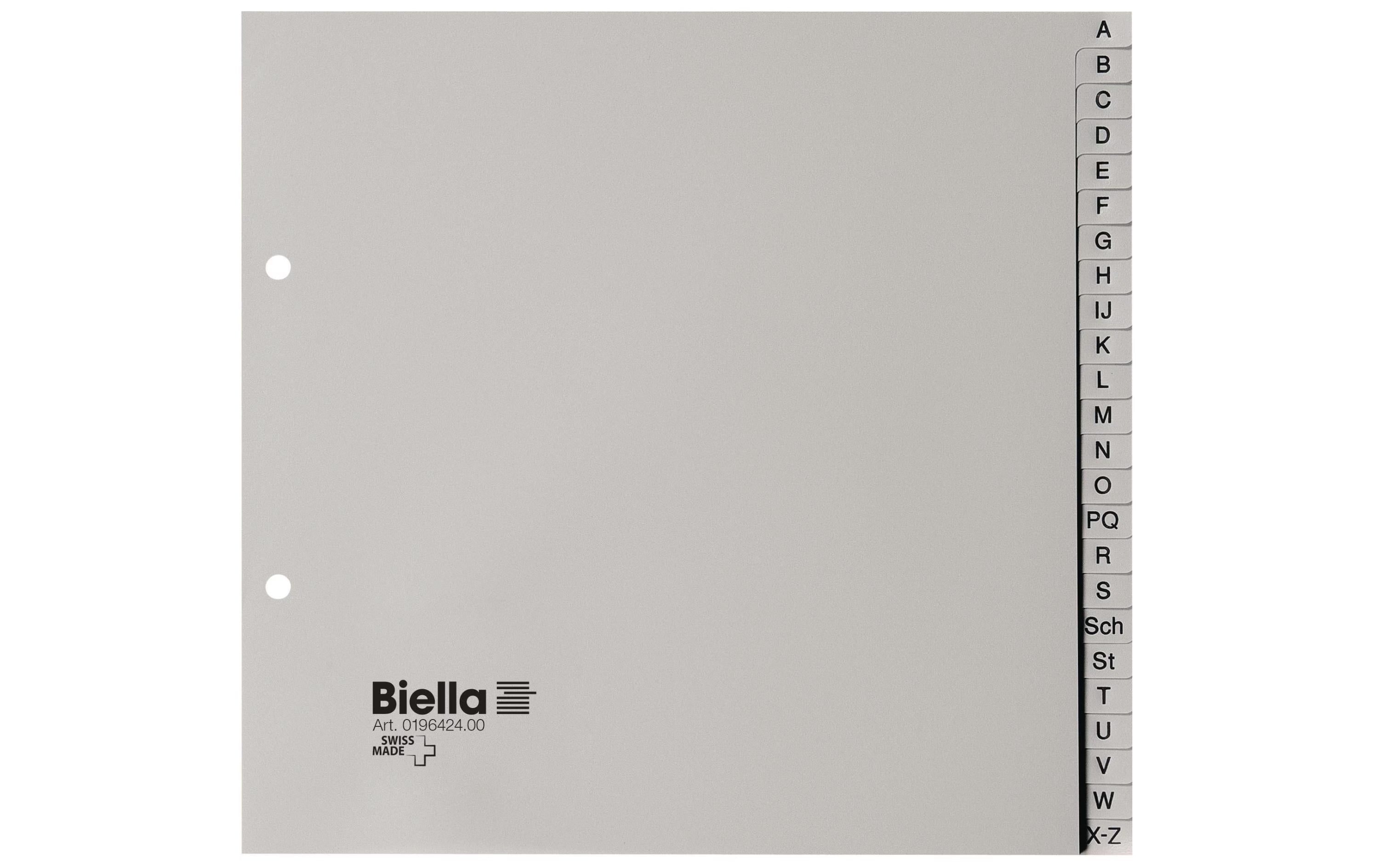 Biella Register A-Z, 24-teilig teildeckend