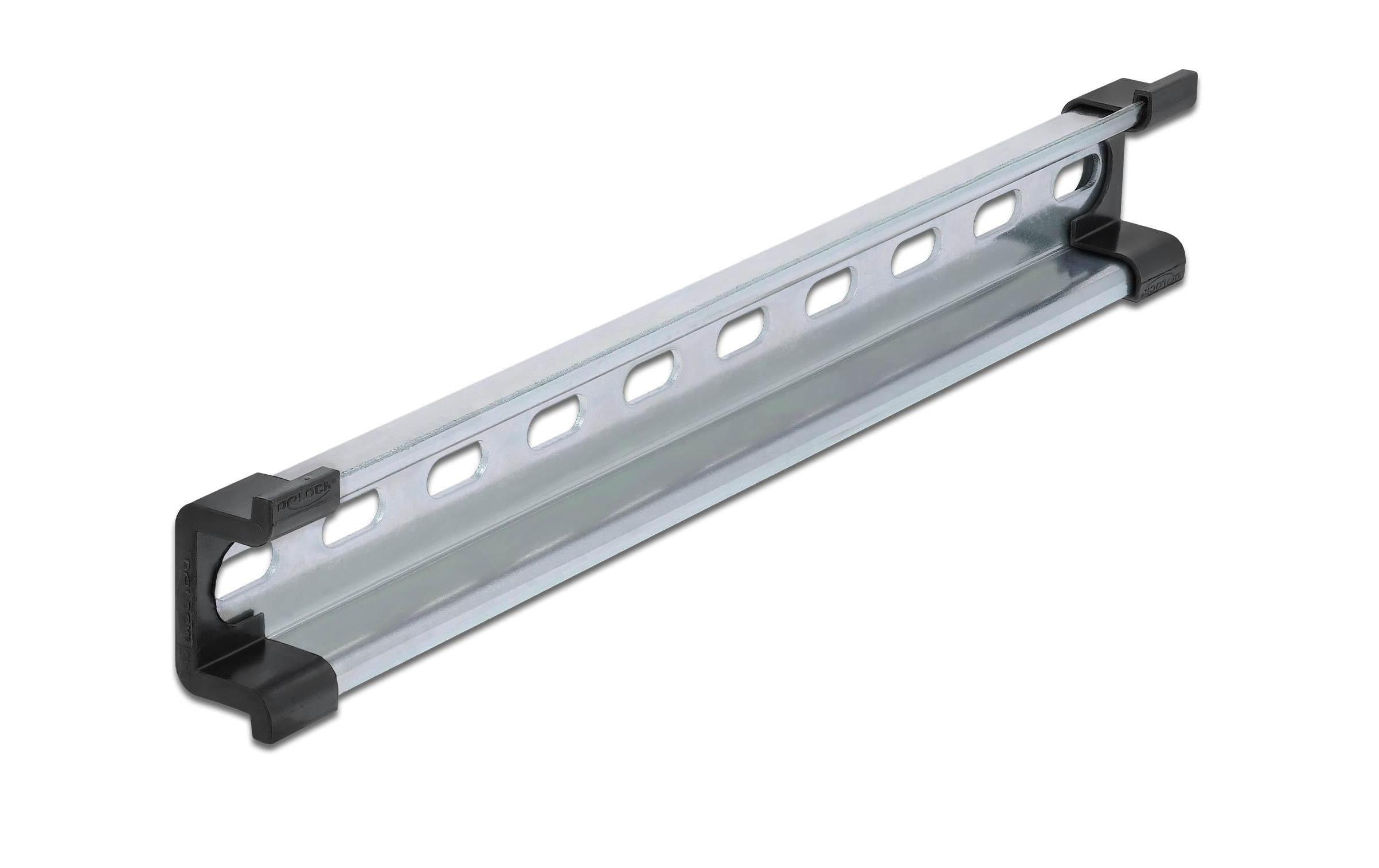 Delock Hutschiene 25cm, mit Schlitzlöcher