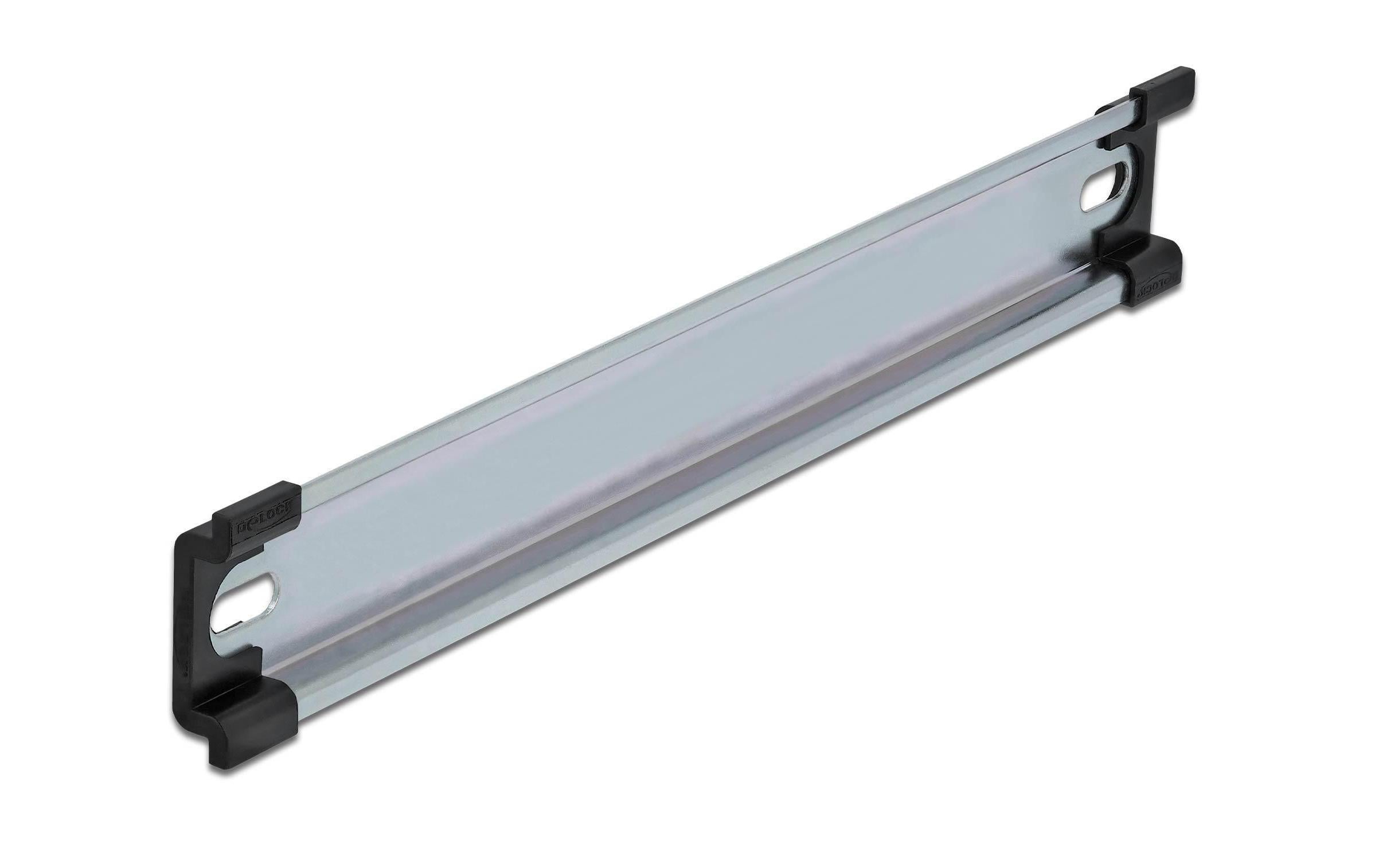 Delock Hutschiene 25cm, Befestigungslöcher