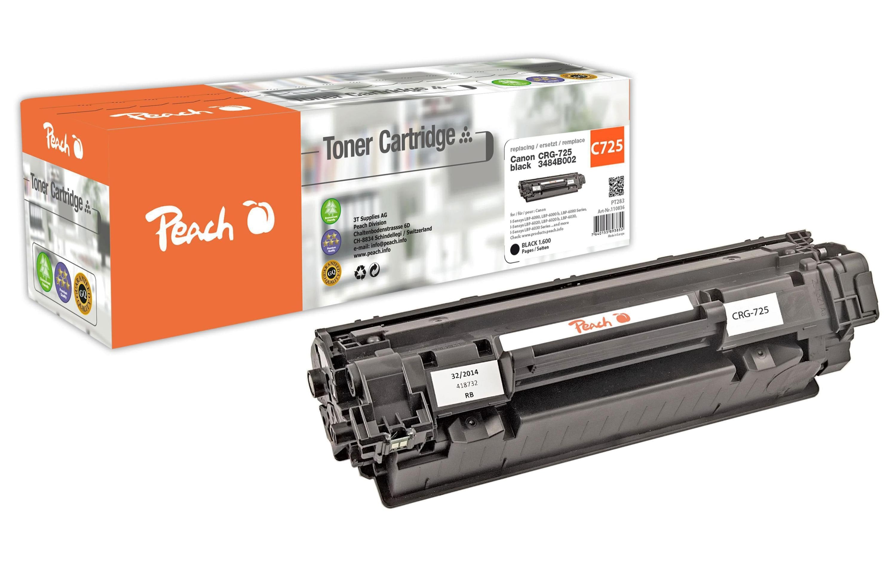 Peach Toner Canon CRG-725 black