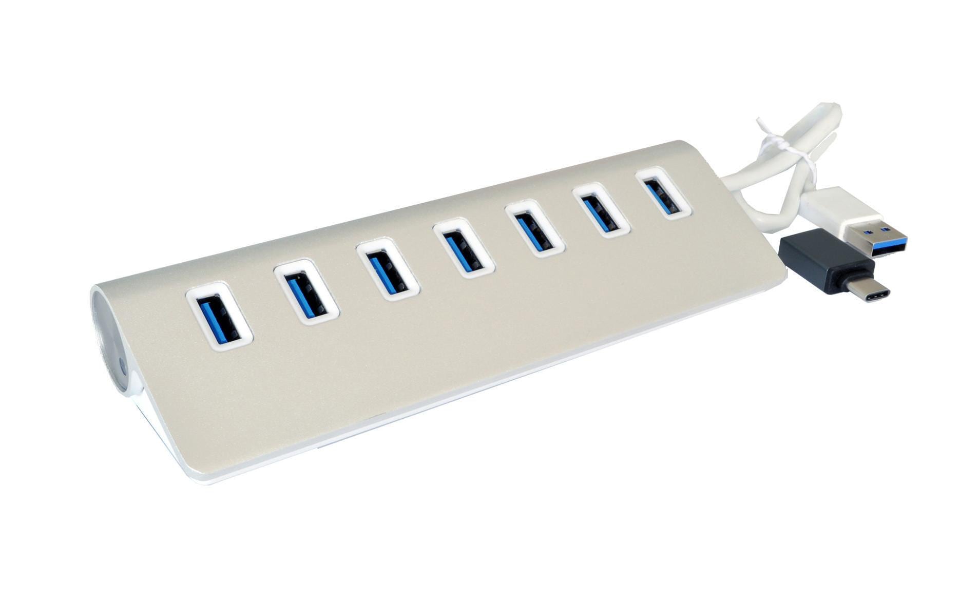 EXSYS EX-1137, 7x USB 3.0, Metall,